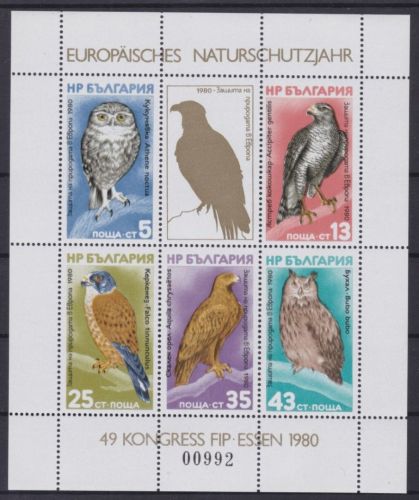 Bulgarien Block 105 postfr./mnh Vögel birds Michel 50 €