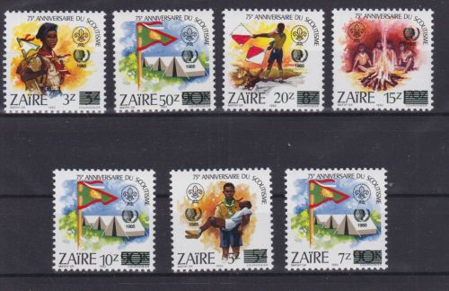 Kongo Zaire 786/790 postfr./mnh Pfadfinder scouts 1982