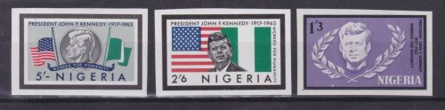Nigeria 150/152 U postfr./mnh John F Kennedy JFK 1964