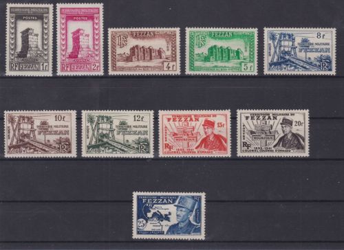 Fezzan 33/42 postfr./mnh Freimarken 1949