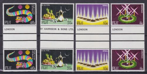 Fiji 383/386 gutter pairs postfr./mnh Religion 1978