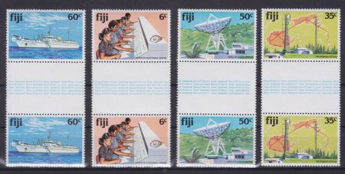 Fiji 439/442 gutter pairs postfr./mnh Fernmeldewesen Schiffe 1981