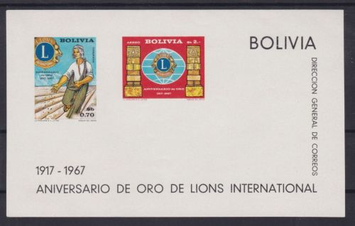 Bolivien Block 17 postfr./mnh Lions Intern. 1967
