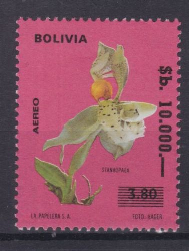 Bolivien 1016 postfr./mnh Orchidee 1984