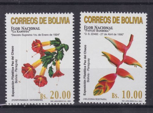 Bolivien 1467/1468 postfr./mnh Blumen flowers 2001