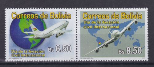 Bolivien 1719/1720 postfr./mnh Flugzeuge aviaton 2007