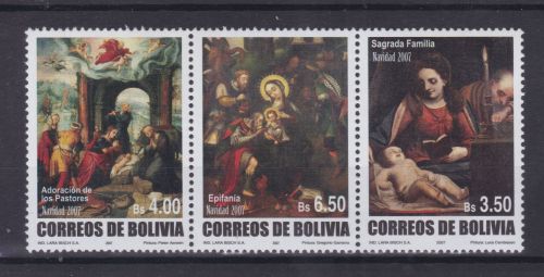 Bolivien 1743/1745 postfr./mnh Weihnachten Gemälde paintings 2007