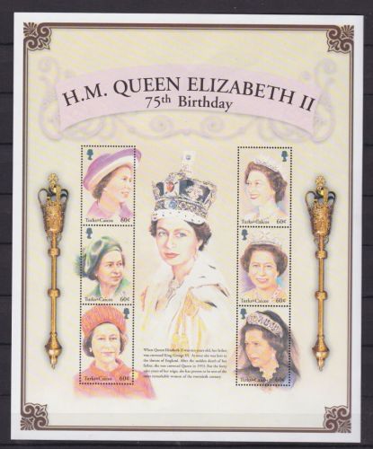 Turks 1614/1619 postfr./mnh Queen Elizabeth II 2001