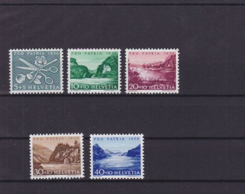 Schweiz 627/631 postfr./mnh Pro Patria 1956