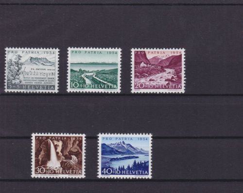 Schweiz 597/601 postfr./mnh Pro Patria 1954