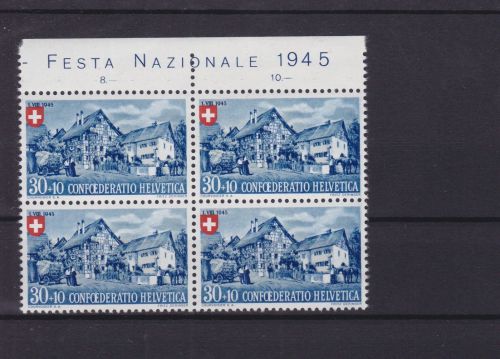 Schweiz 463 4er-Block postfr./mnh Pro Patria 1945