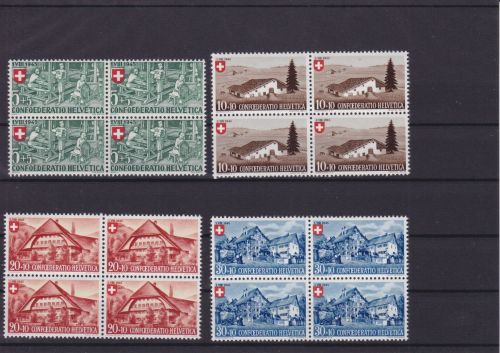 Schweiz 460/463 4er-Block postfr./mnh Pro Patria 1945