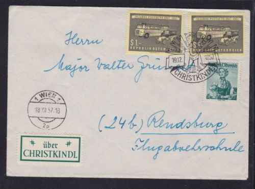 Österreich Brief Christkindl 1957