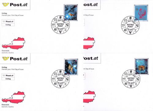 Österreich 2522/2525 FDC Tierkreiszeichen 2005