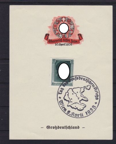 Sonderkarte 09. April 1938 - Österreich kehrt heim!