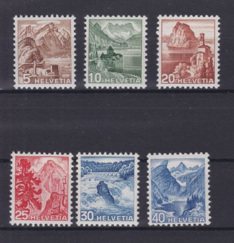 Schweiz 500/505 postfr./mnh Landschaften 1948