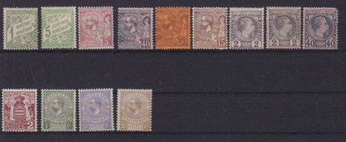 Monaco 1885/1924 - Intersting lot incl. bakc of the book stamps