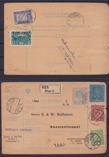 Österreich Begleitadresse Wien - Konstantinopel 1917