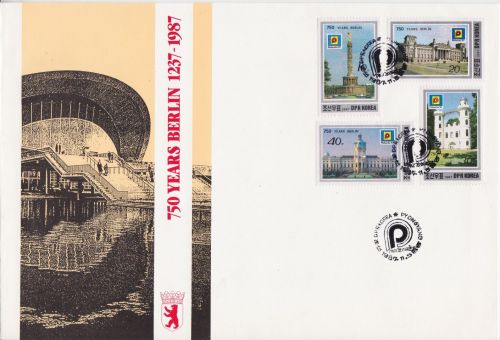 Korea 2884/2887 auf FDC 750 Jahre Berlin 1987