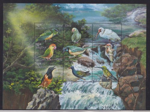 Bhutan 1949/1957 postfr./mnh Vögel birds 1999