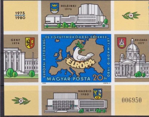 Ungarn Block 147 B postfr./mnh KSZE 1980