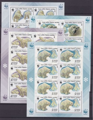 Sowjetunion 5694/5697 postfr./mnh Eisbären polar bears WWF 1987