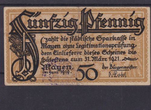 Mayen 50 Pfennig 1919