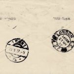 RSA Südafrika Brief nach London weitergeleitet nach Wien mit Nachporto 1937