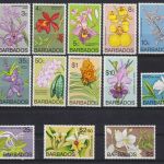 Barbados 365/380+420/421 X postfr/mnh Orchideen Orchids 1974/1977