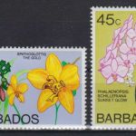 Barbados 365/380+420/421 X postfr/mnh Orchideen Orchids 1974/1977