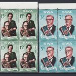 Namibia SWA 350/5 F postfr,/mnh Charles Robberts Swart mit ABART!! ERROR!