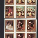 Ajman 218/21 A+B 4er-Blocks+Block 22 postfr./mnh Gemälde paintings Michel 62€