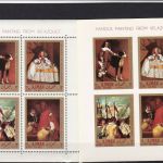 Ajman 218/21 A+B 4er-Blocks+Block 22 postfr./mnh Gemälde paintings Michel 62€