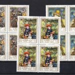 Ajman 209/14A+B 4er-Blocks+Bl. 21 postfr./mnh Gemälde paintings Michel 71 €