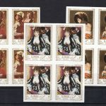 Ajman 209/14A+B 4er-Blocks+Bl. 21 postfr./mnh Gemälde paintings Michel 71 €