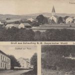 AK Schaufling Gasthof zur Post Sanatorium und Totalansicht 1923