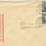 Bund 155+157 MiF auf Brief 1952