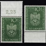 Bund 163 postfr./mnh je 1x vom Oberrand und Unterrand