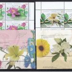 Argentinien 3238/9 + Bl. 98/99 postfr./mnh nach Blumen duftend 2008