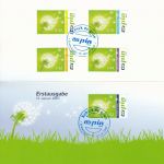pin postfr./gest./Gedenkblatt Lot
