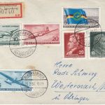 DDR 510/515 auf R-Brief aus Blechhammer nach Westernach 20.2.56