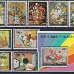 Obervolta postfr./mnh Lot komplette Sätze Gemälde paintings Michel 111 €