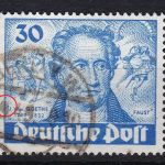 Berlin 63 I gest. Goethe mit Plattenfehler Punkt über J. Michel 120 €