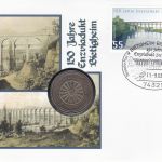 Numisbrief BRD 5 DM 1985 150 Jahre Enzviadukt Bietigheim 2003
