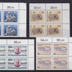 Berlin postfr. Lot von 60 4er-Blöcken