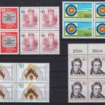 Berlin postfr. Lot von 60 4er-Blöcken