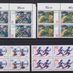 Berlin postfr. Lot von 60 4er-Blöcken