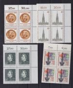 Berlin postfr. Lot von 60 4er-Blöcken