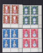 Berlin postfr. Lot von 60 4er-Blöcken