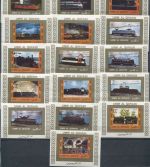 Umm al Qiwain 1210/25 A+B de Luxe Blocks postfr. Eisenbahn railway